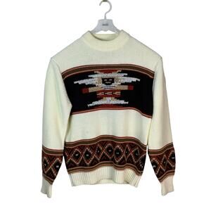 Silton California Sweater Oversized Southwestern Thunderbird Knit Casual Size XL